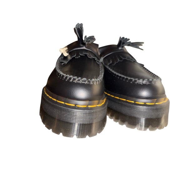 New w/Tags! Dr Martens Tassel Loafers Black Leather Platform Lug Sole Mens 8 - Picture 15 of 16
